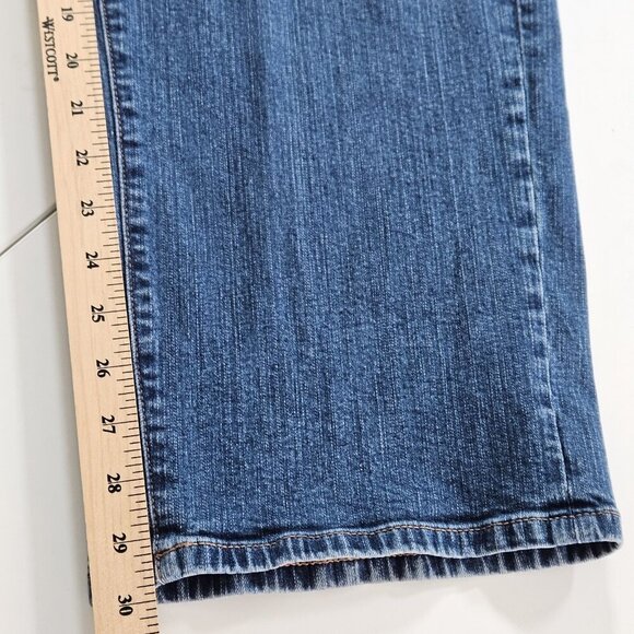 Torrid Jeans Women 12 Tall Blue Perfect Wide Leg Vintage Stretch Denim Grunge - Picture 8 of 16